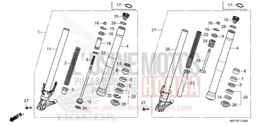 GABEL, VORNE CB650RAM de 2021
